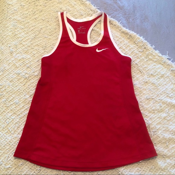 Nike Dri-Fit red tank top small - Picture 2 of 5